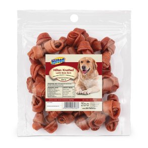 HILTON Knotted Lamb Bone 6 cm - hund tygge - 500g