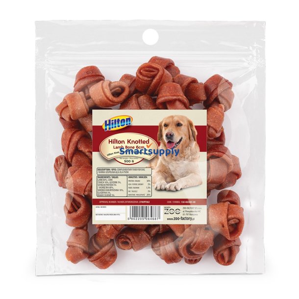 Hilton Knyttet Lammeben 6 cm - Hundetygge - 500G