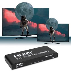 Qoltec 51799 Aktiv HDMI Splitter 4 x HDMI 4K x 2K | 6 Gb/s | 60 Hz