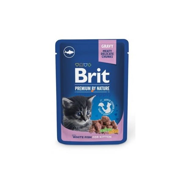 Brit Premium By Nature Kitten Hvid Fisk - Vdfoder Til Katte - 100 G