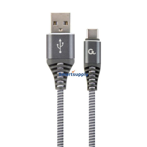 Gembird Cc-Usb2b-Amcm-1M-Wb2 USB Kabel 1M USB 2.0 Usb-A Usb-C Gr, Hvid