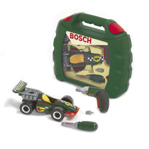 Bosch kuffert med en bil og en boremaskine