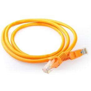 Patch Cord Cat5e UTP 0.5m orange formet belastningsaflastning