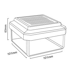 LED-solcellelampe 100*100 Greenblue GB128 - konvolut baldakin