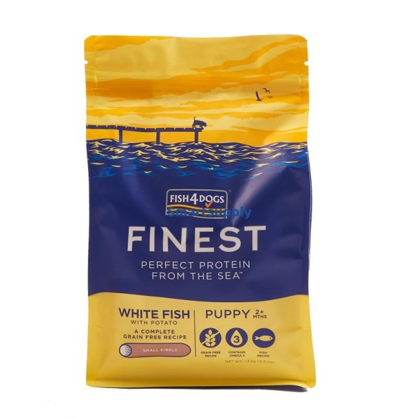 Fish4dogs Finest Puppy Small Complete White Fish - Trfoder Til Hunde - 1,5 Kg