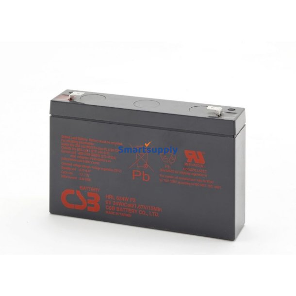 BATTERI CSB HRL634WF2 34WATT 6V 9Ah