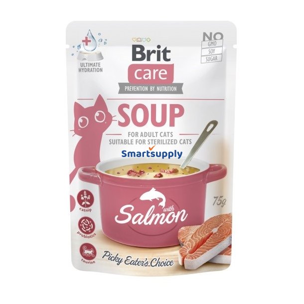 BRIT Care Soup Salmon - suppe til kat - 75g