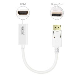 ADAPTER DISPLAYPORT TIL HDMI 4K; Y-6332 HVID