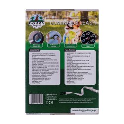 DOGGY VILLAGE Luminous Leash 3in1 MT7126 white - hundesnor - 2m