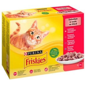 Friskies Mix  kd - vdt kattefoder - 12 x 85 g