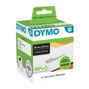 Dymo 99010 labels 89mm x 28mm (260 stk) original