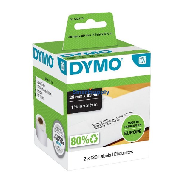 Dymo 99010 labels 89mm x 28mm (260 stk) original