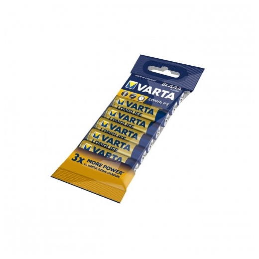 Alkaline batterier R3 (AAA) 8 stk. longlife