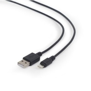 iPhone/iPad USB Kabel Lightning Sort - 1 meter 