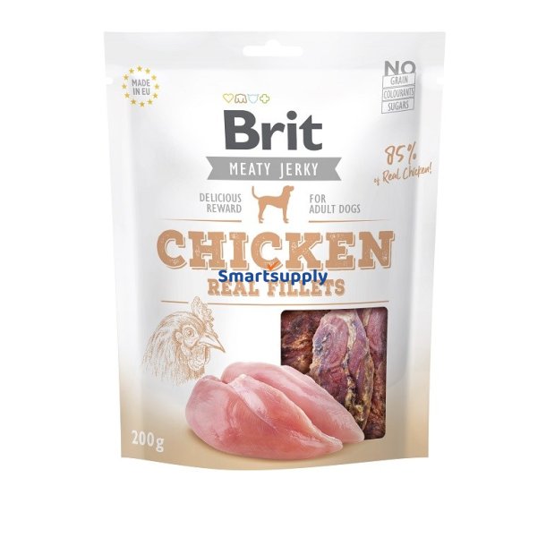 Brit Jerky Chicken Real Fillets - Kylling - Hundesnack - 200 G