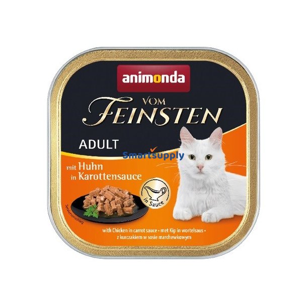 Animonda Vom Feinsten Voksen Kylling I Gulerodssauce - Vdfoder Til Katte - 100G