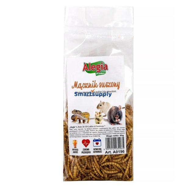 ALEGIA Dried mealworm - godbidder til gnavere - 60g