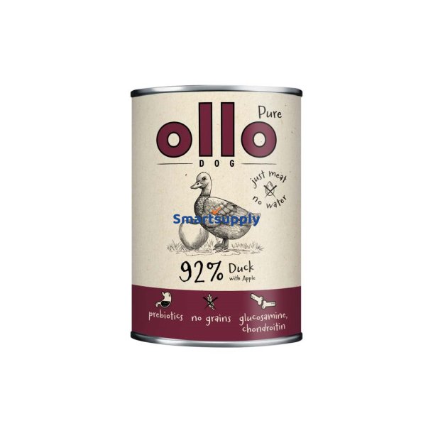 OLLO Pure Duck with apple - vdfoder til hunde - 400g