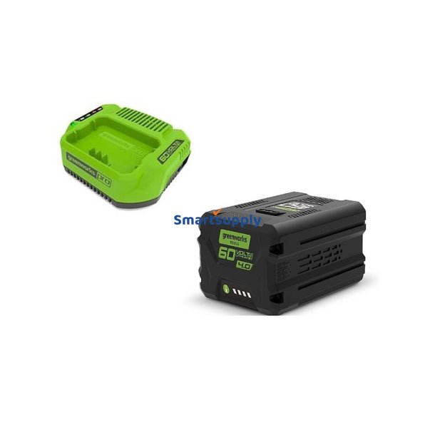 60V 4Ah Batteripakke + 2A Oplader Greenworks Gsk60b4 - 2933807