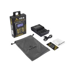 Xtar Vc4sl Batterioplader Til Lithium-Ion / Ni-Mh / Ni-Cd 18650