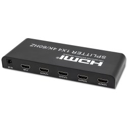 Qoltec 51799 Aktiv HDMI Splitter 4 x HDMI 4K x 2K | 6 Gb/s | 60 Hz
