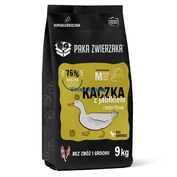 PAKA ZWIERZAKA Duck with apple M - trfoder til hunde - 9kg