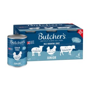 BUTCHER'S Original Junior Mega pack mix - vdt hundefoder - 6 x 400g