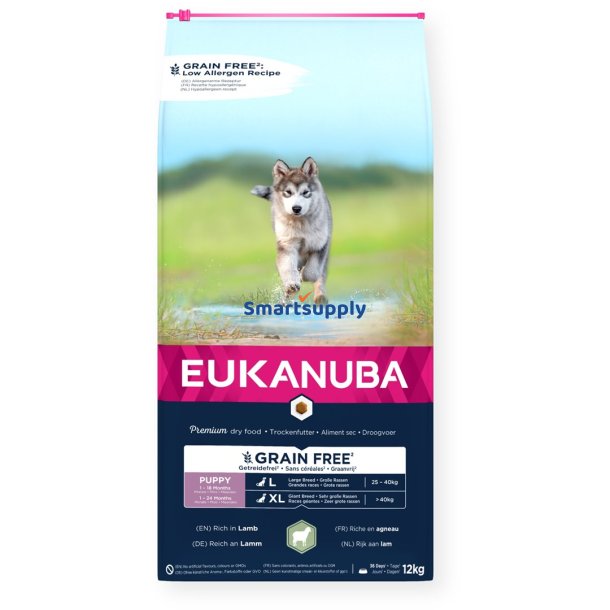 Eukanuba Kornfri Puppy Large &amp; Giant Lam - Trfoder Til Hunde - 12 Kg