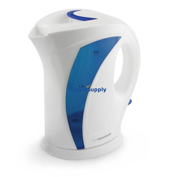 Esperanza Ekk018b Elkedel 1,7 L, Hvid / Bl