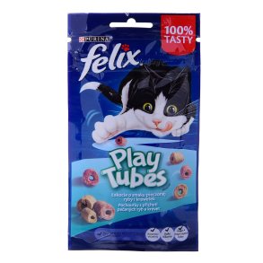 FELIX Play Tubes Fish, Shrimps  - trfoder til katte - 50 g