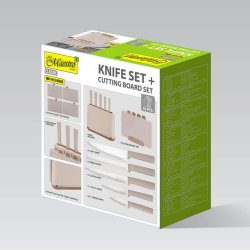 Maestro Mr-1412-Beige Knivst Med Blok + Skrebrtst Beige