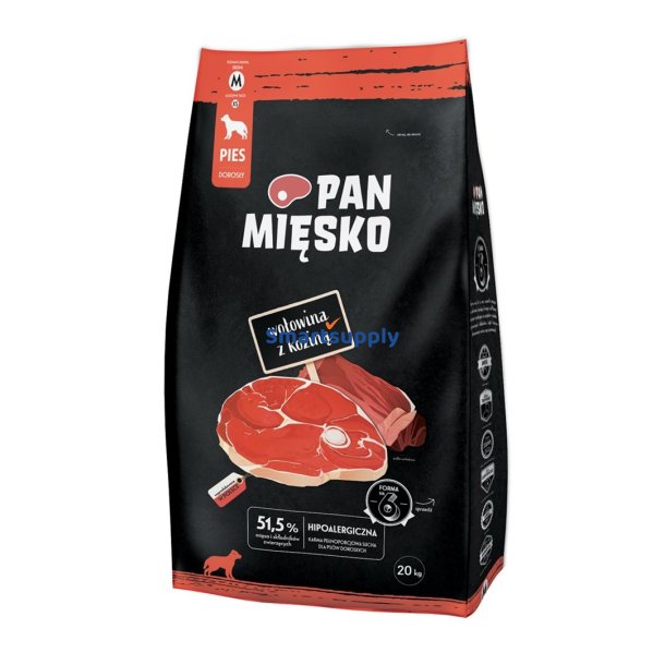 PAN MISKO Beef with goat M - trfoder til hunde - 20kg