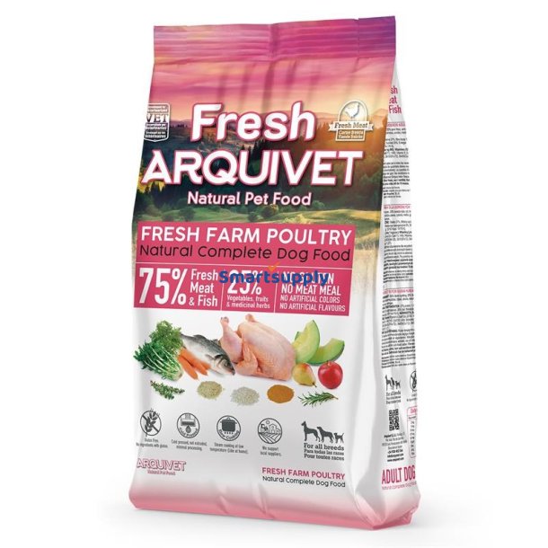 Arquivet Frisk Kylling Og Havfisk - Trfoder Til Hunde - 2,5 Kg