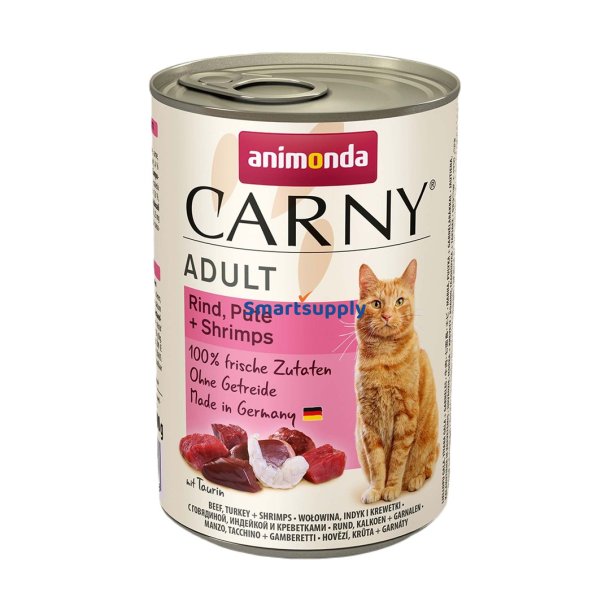 Animonda Carny Adult Oksekd, Kalkun, Rejer - Vdfoder Til Katte - 400G