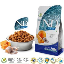 FARMINA N&D Ocean Herring Pumpkin&Orange Adult - trfoder til kattekillinger -  1,5 kg