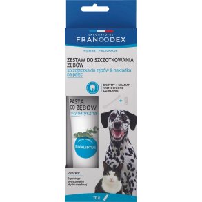 FRANCODEX Tandbrste og tandpasta til hund og kat - 70 g