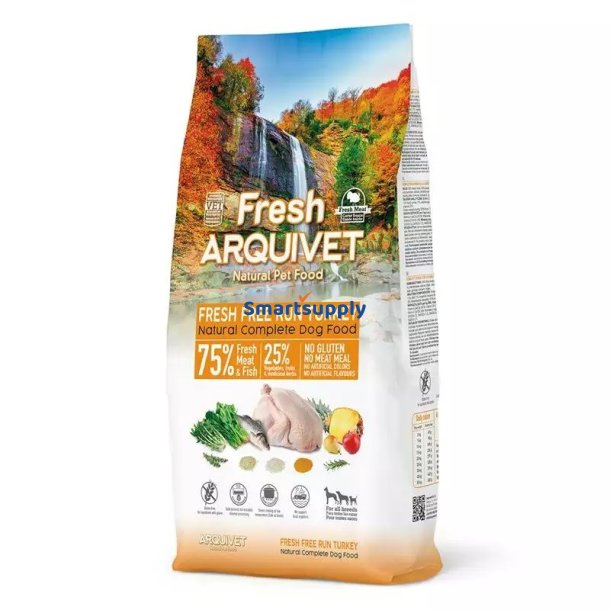 ARQUIVET Fresh Turkey and fish - halvfugtigt hundefoder - 10 kg