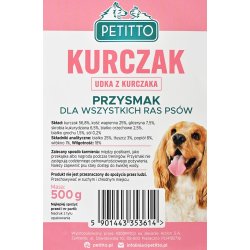 PETITTO Chicken legs - godbid til hund - 500g