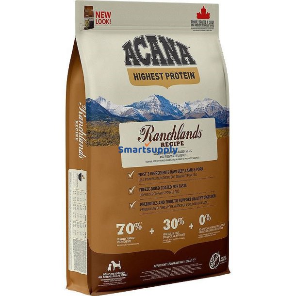 Acana Highest Protein Ranchlands - Trfoder Til Hunde - 6 Kg