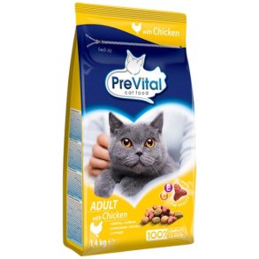 PREVITAL Cat Food Adult med kylling - trfoder til katte - 1,4 kg