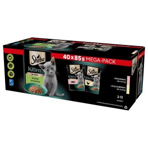 SHEBA Kitten Selection of Flavors i sauce - vd kattefoder - 40x85 g