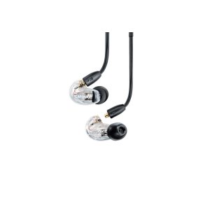Shure AONIC 215 - In-ear-hovedtelefoner med enkelt transducer og 3,5 mm kabel (gennemsigtig)