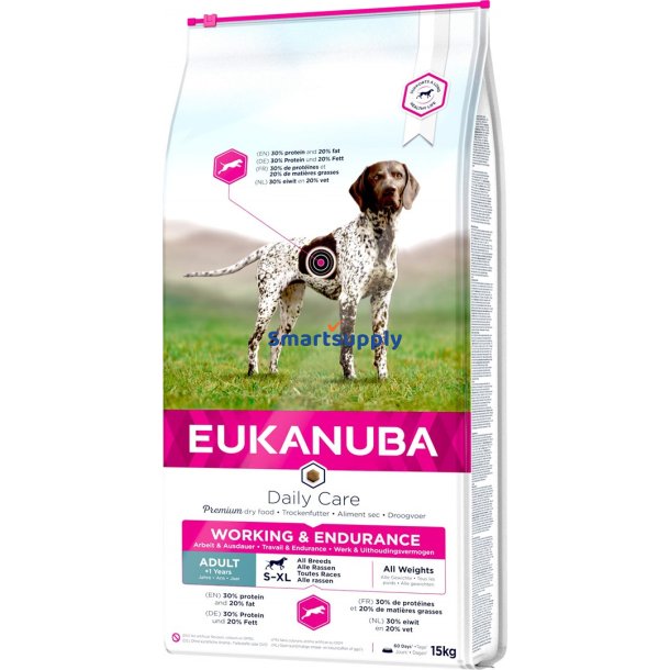 EUKANUBA Daily Care Working & Endurance - t�rfoder til hunde - 15kg