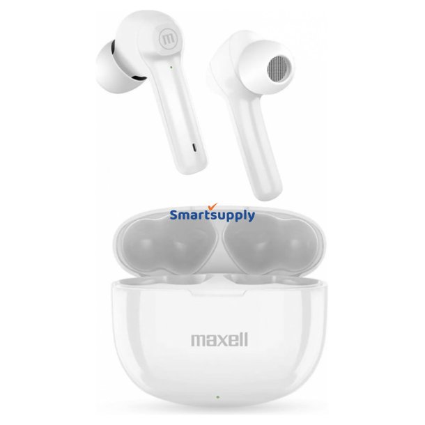Maxell Dynamic+ Trdlse Hovedtelefoner Med Opladningsetui Bluetooth Hvid