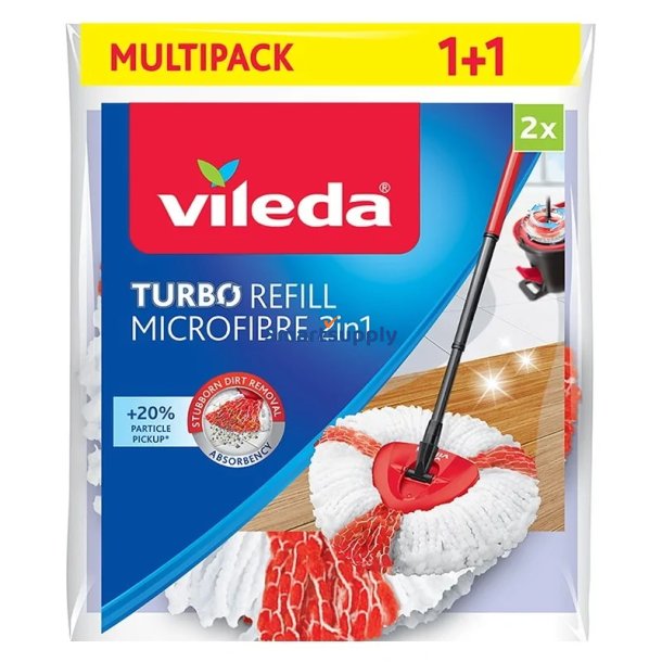 Vileda Turbo 2in1-rotationsmoppe refill 2 stk.