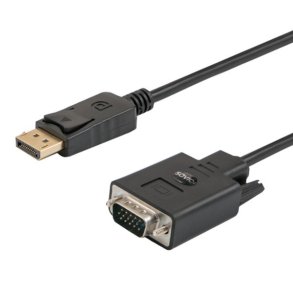 SAVIO DisplayPort (M) - VGA (M) kabel 1.8m CL-92 1.8m VGA (D-Sub) Sort