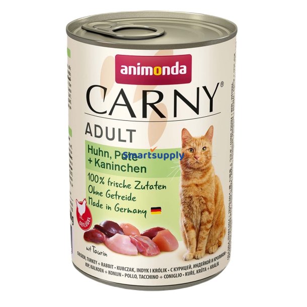 Animonda Carny Voksen Kylling, Kalkun, Kanin - Vdfoder Til Katte - 400G