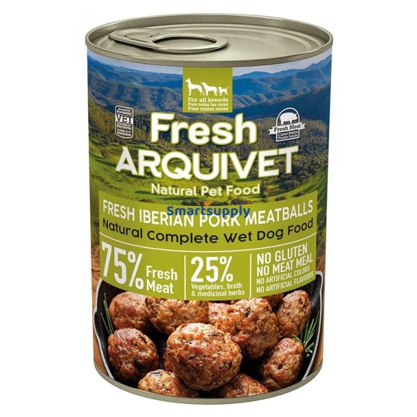 Arquivet Friske Iberiske Svinefrikadeller - Vdfoder Til Hunde - 400G