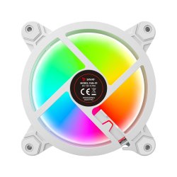 Savio Fan-01 White 4-Pack 120 Mm Argb Blser Inklusive Controller Og Fjernbetjening