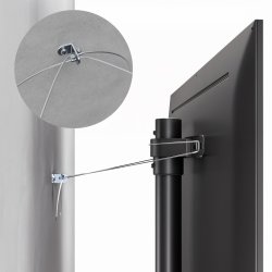 Maclean Tv-Gulvstativbeslag, 32-70", Maks. Vesa 400X400, Maks. 40 Kg, Mc-494